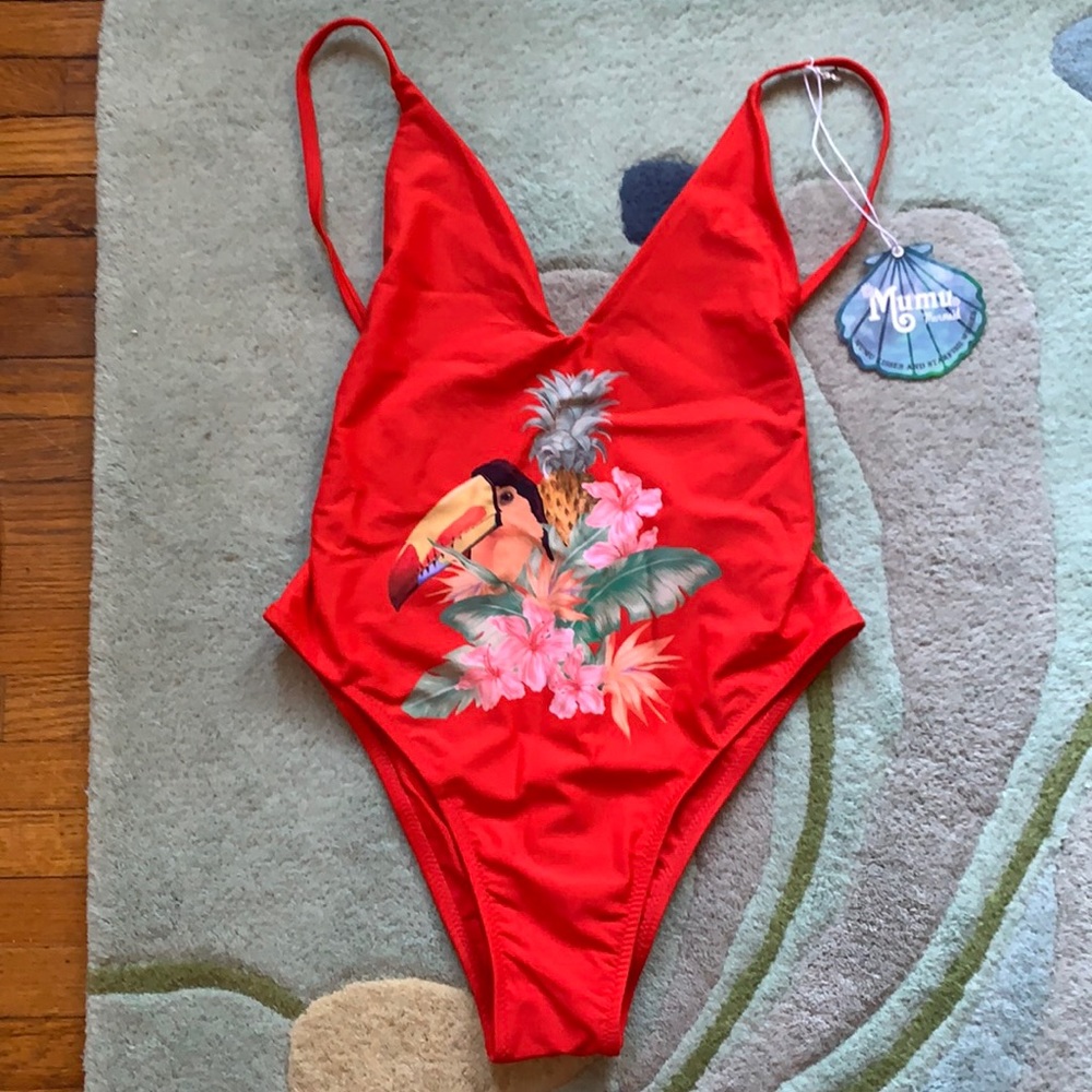 Show Me Your Mumu Siesta Key Parrot red swimsuit